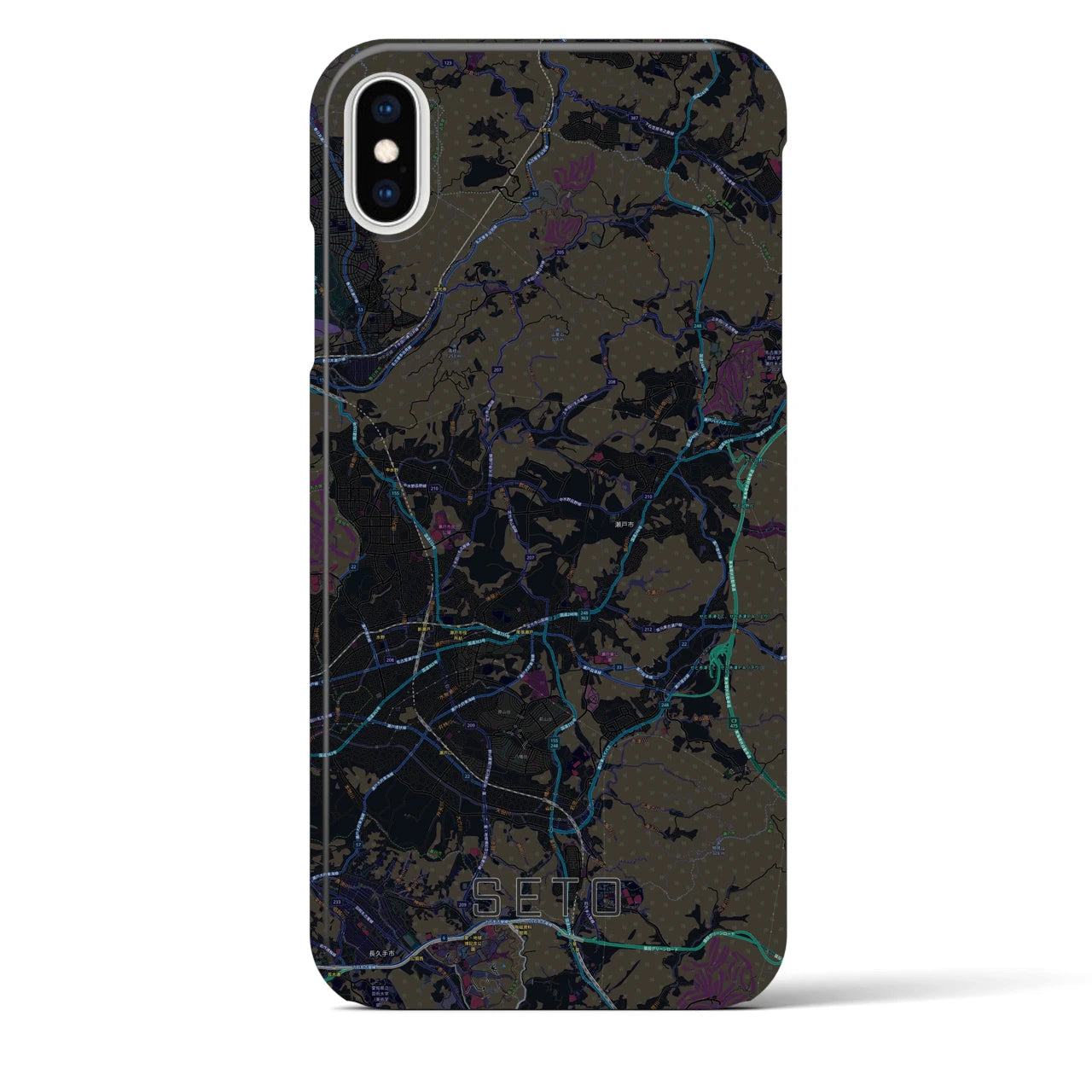 【瀬戸(愛知県)】地図柄iPhoneケース(バックカバータイプ)