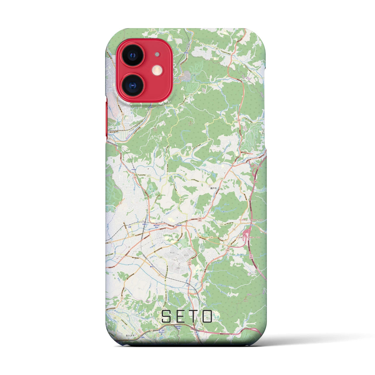 【瀬戸(愛知県)】地図柄iPhoneケース(バックカバータイプ)