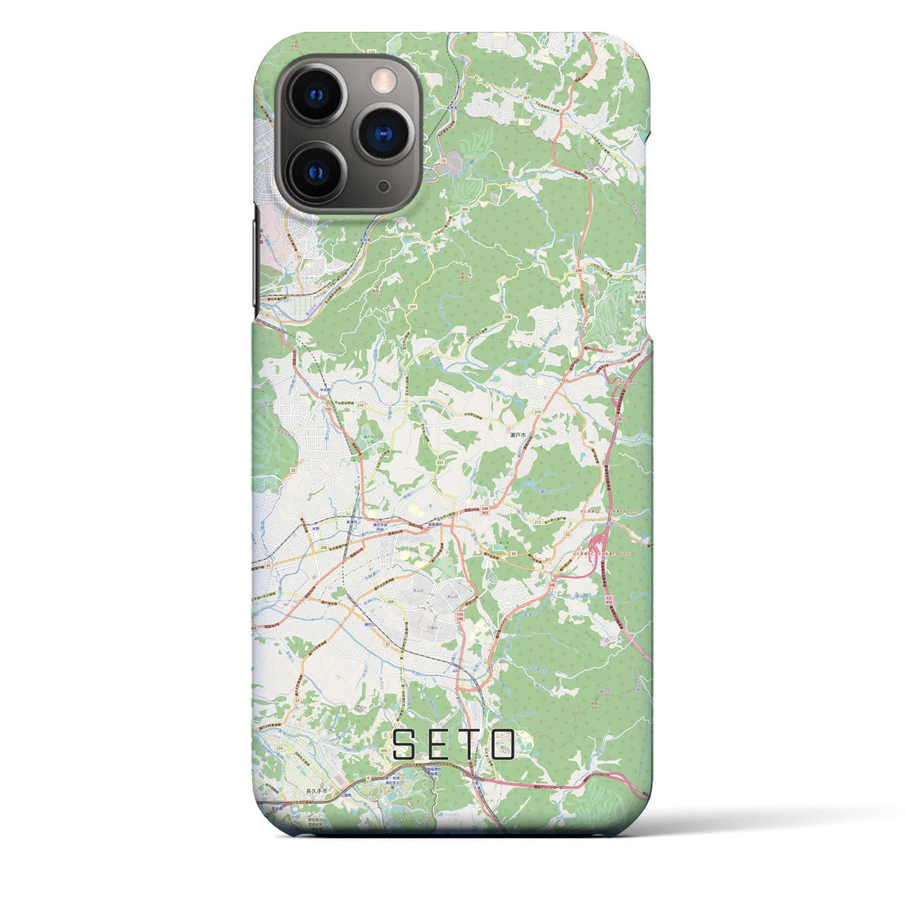 【瀬戸(愛知県)】地図柄iPhoneケース(バックカバータイプ)