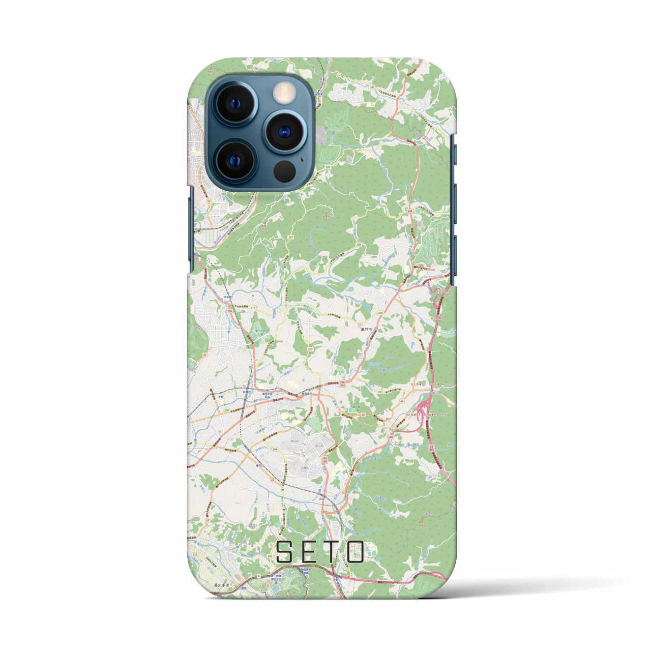 【瀬戸(愛知県)】地図柄iPhoneケース(バックカバータイプ)