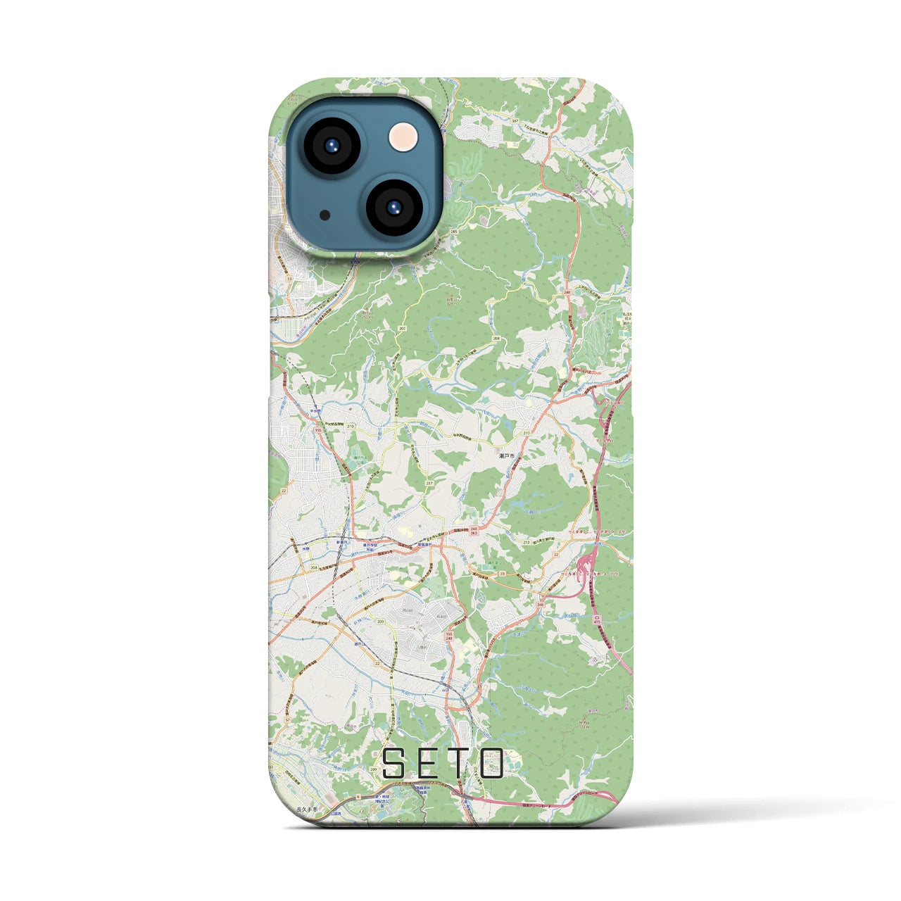 【瀬戸(愛知県)】地図柄iPhoneケース(バックカバータイプ)