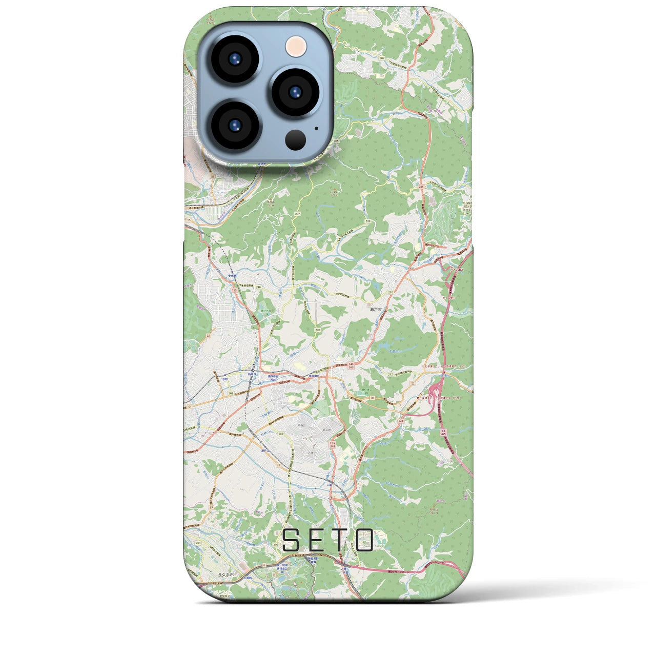 【瀬戸(愛知県)】地図柄iPhoneケース(バックカバータイプ)