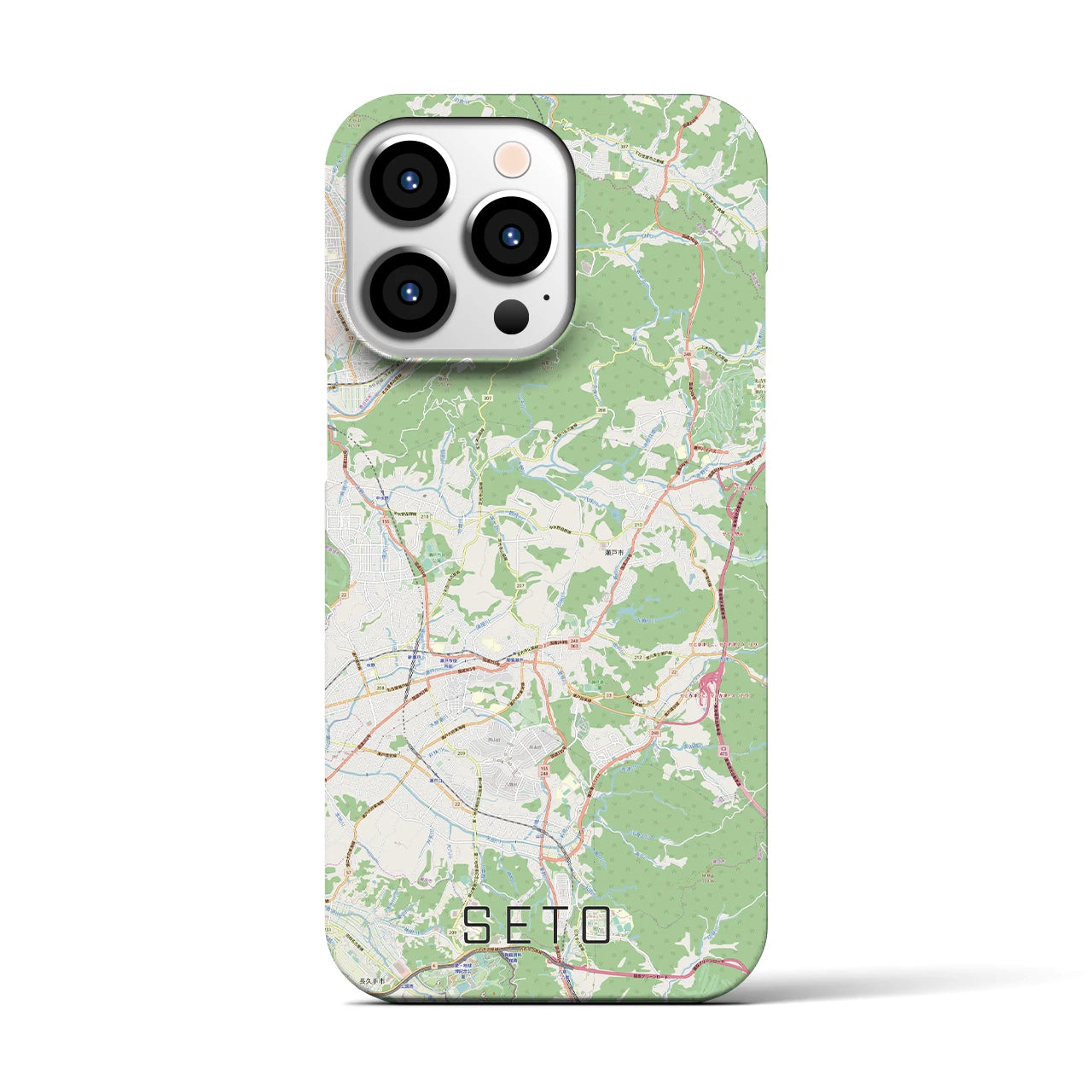 【瀬戸(愛知県)】地図柄iPhoneケース(バックカバータイプ)