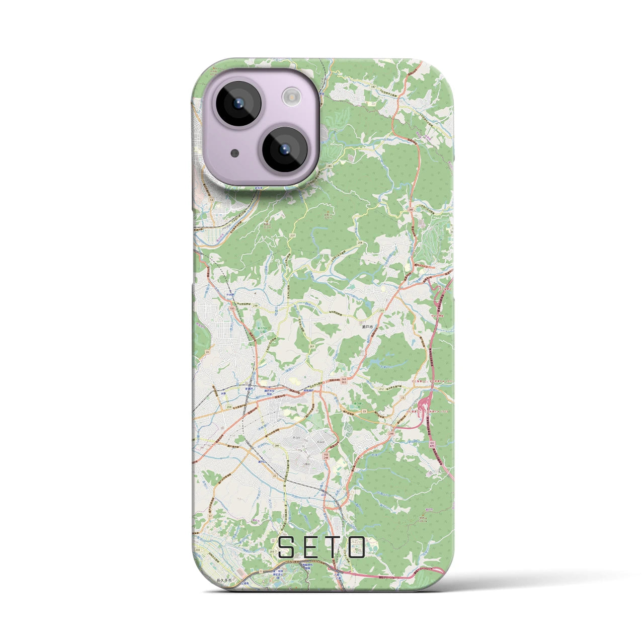 【瀬戸(愛知県)】地図柄iPhoneケース(バックカバータイプ)