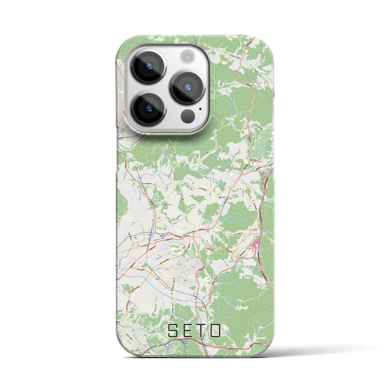 【瀬戸(愛知県)】地図柄iPhoneケース(バックカバータイプ)