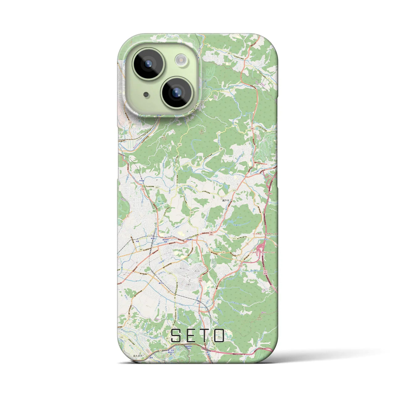 【瀬戸(愛知県)】地図柄iPhoneケース(バックカバータイプ)