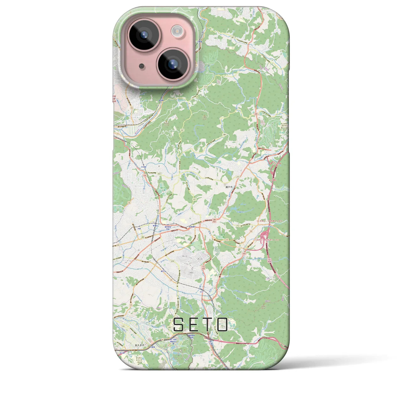 【瀬戸(愛知県)】地図柄iPhoneケース(バックカバータイプ)