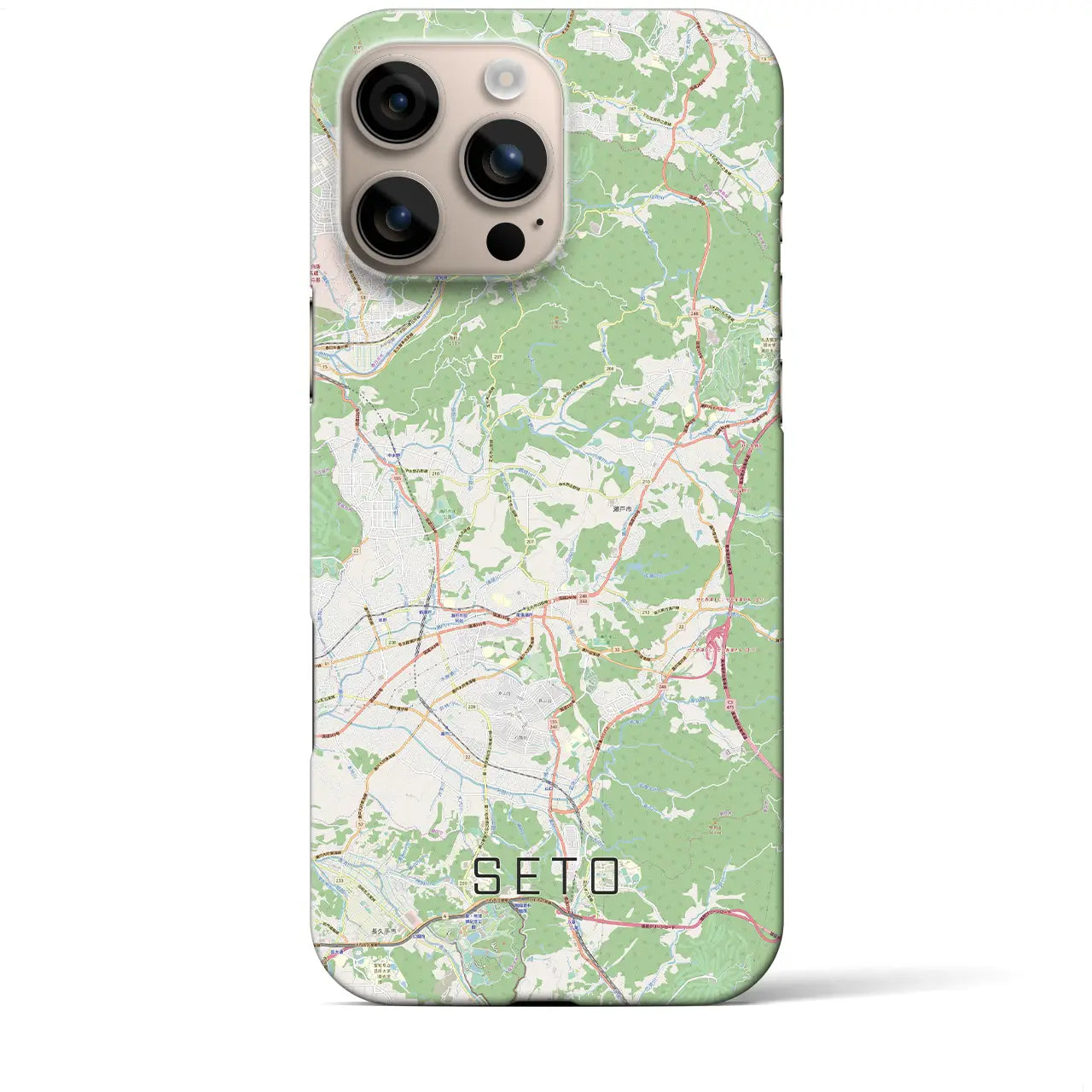 【瀬戸(愛知県)】地図柄iPhoneケース(バックカバータイプ)