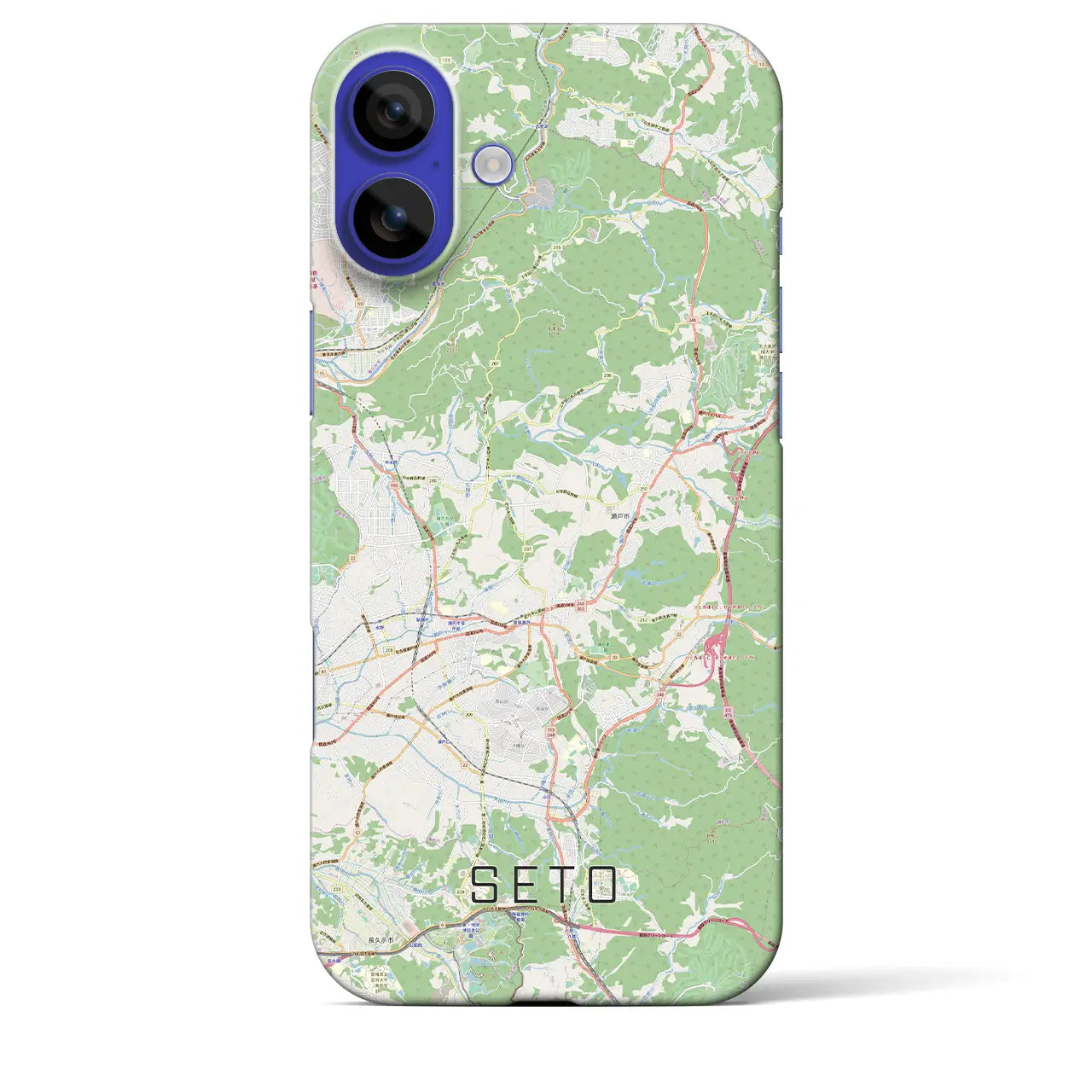 【瀬戸(愛知県)】地図柄iPhoneケース(バックカバータイプ)