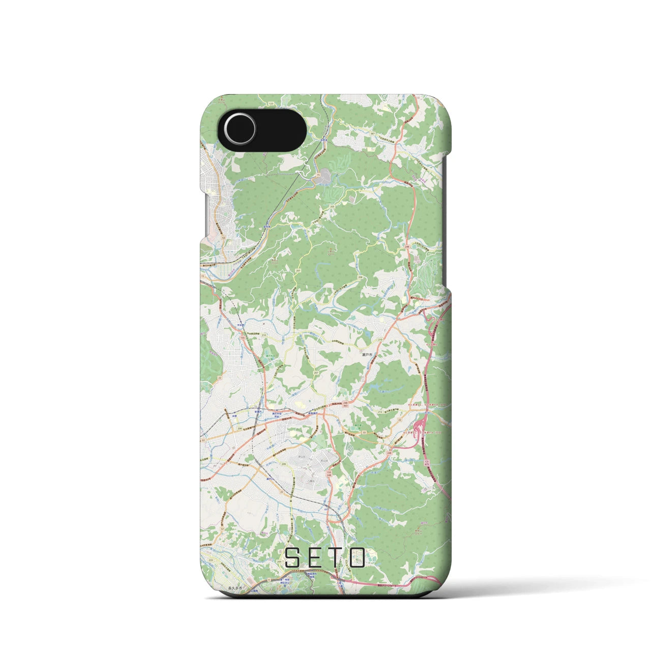 【瀬戸(愛知県)】地図柄iPhoneケース(バックカバータイプ)