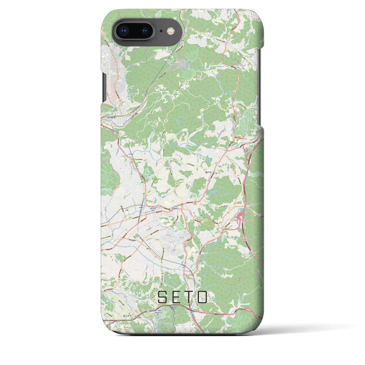 【瀬戸(愛知県)】地図柄iPhoneケース(バックカバータイプ)