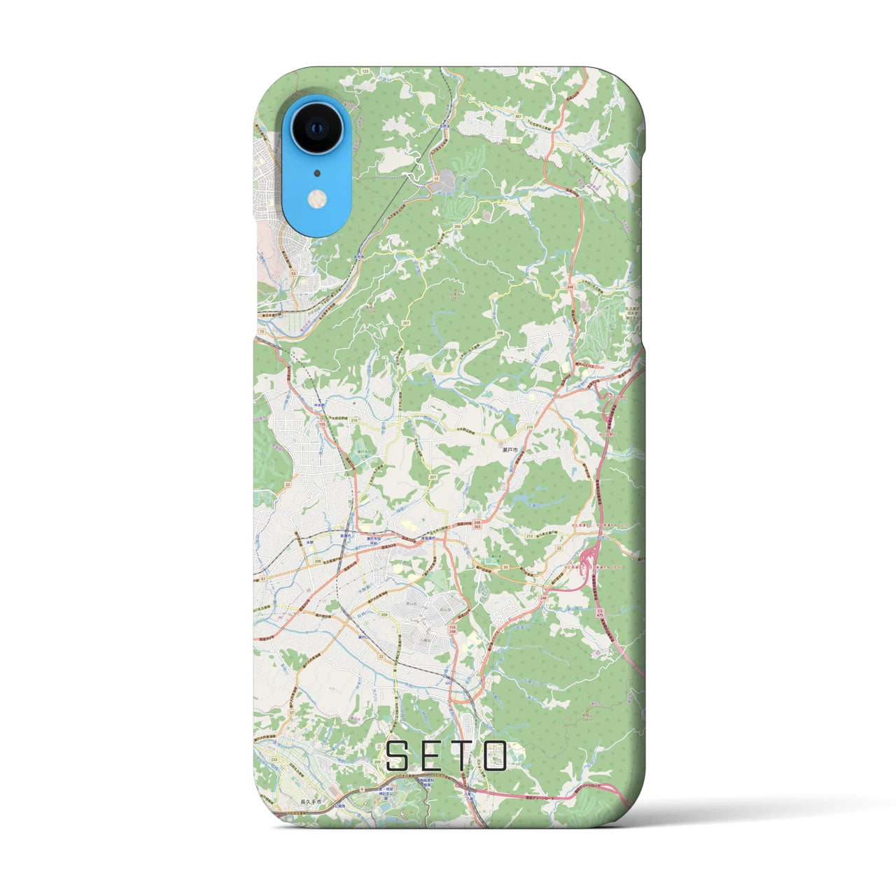 【瀬戸(愛知県)】地図柄iPhoneケース(バックカバータイプ)