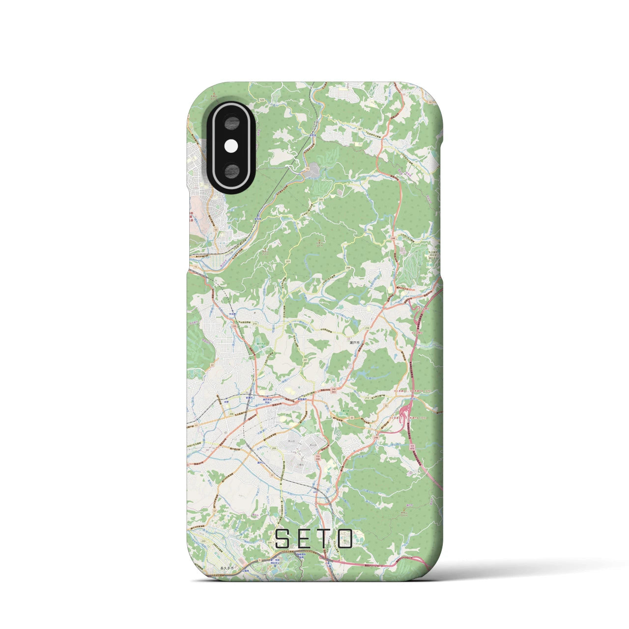 【瀬戸(愛知県)】地図柄iPhoneケース(バックカバータイプ)
