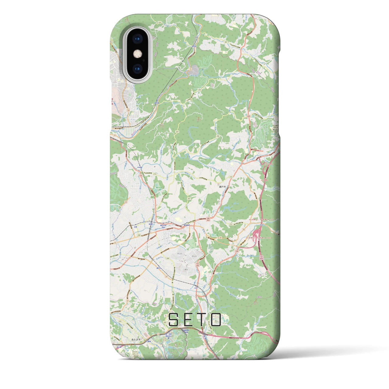 【瀬戸(愛知県)】地図柄iPhoneケース(バックカバータイプ)