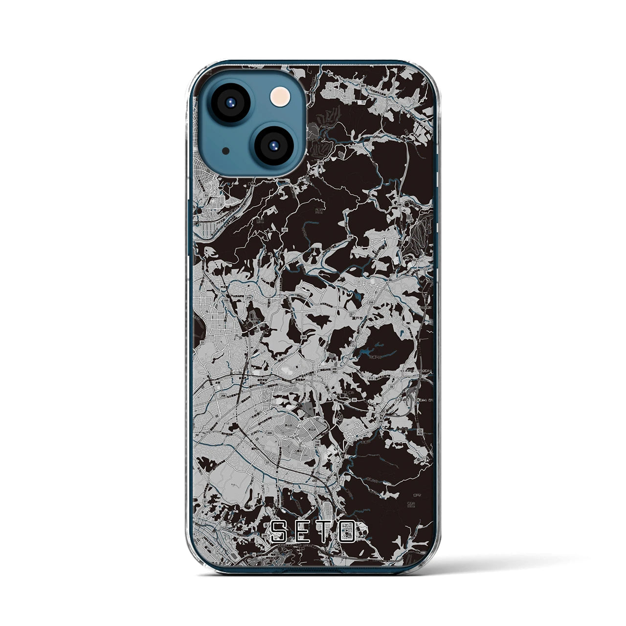 【瀬戸(愛知県)】地図柄iPhoneケース(クリアタイプ)