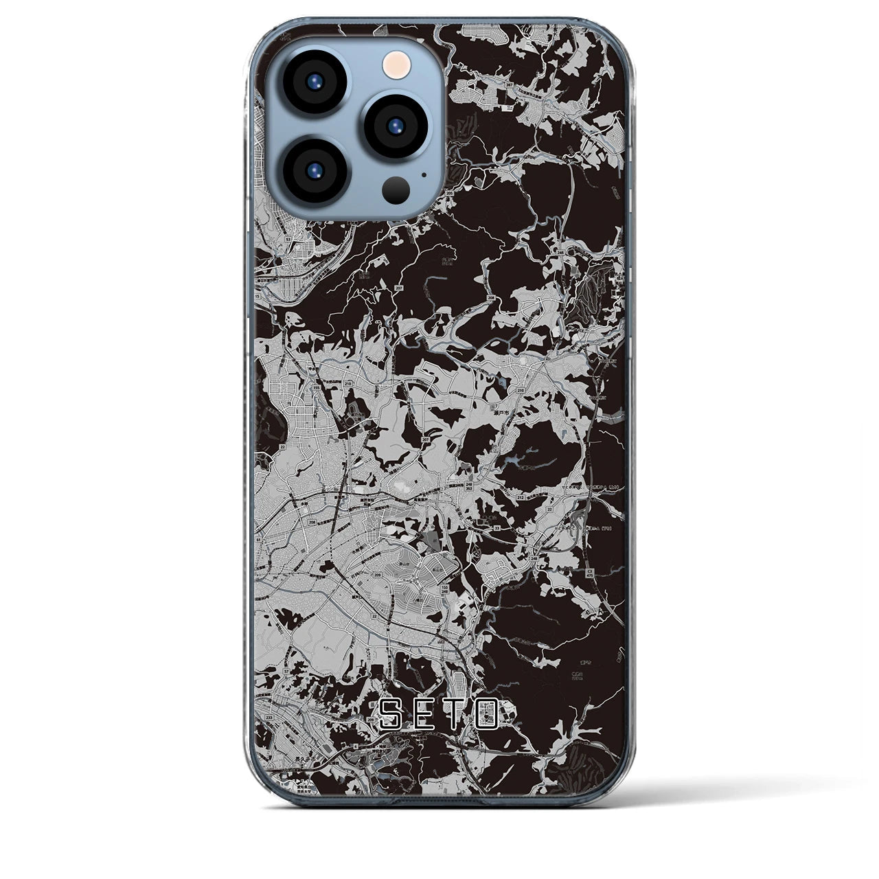 【瀬戸(愛知県)】地図柄iPhoneケース(クリアタイプ)