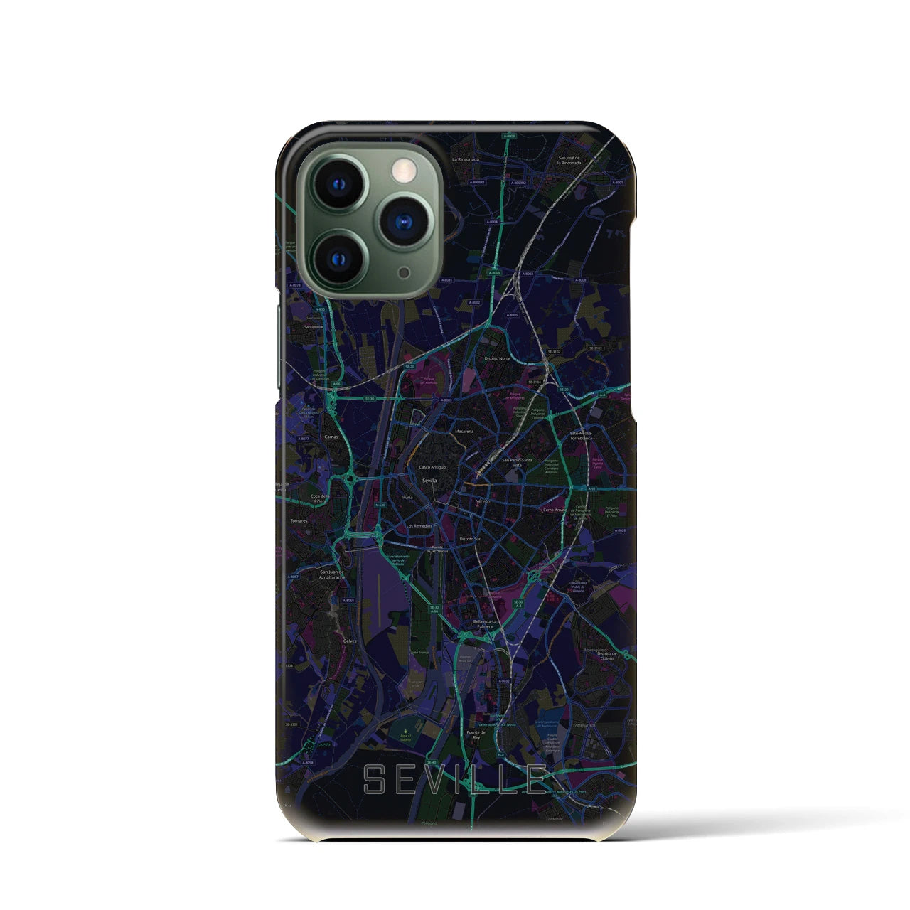 【セビリア(スペイン)】地図柄iPhoneケース(バックカバータイプ)