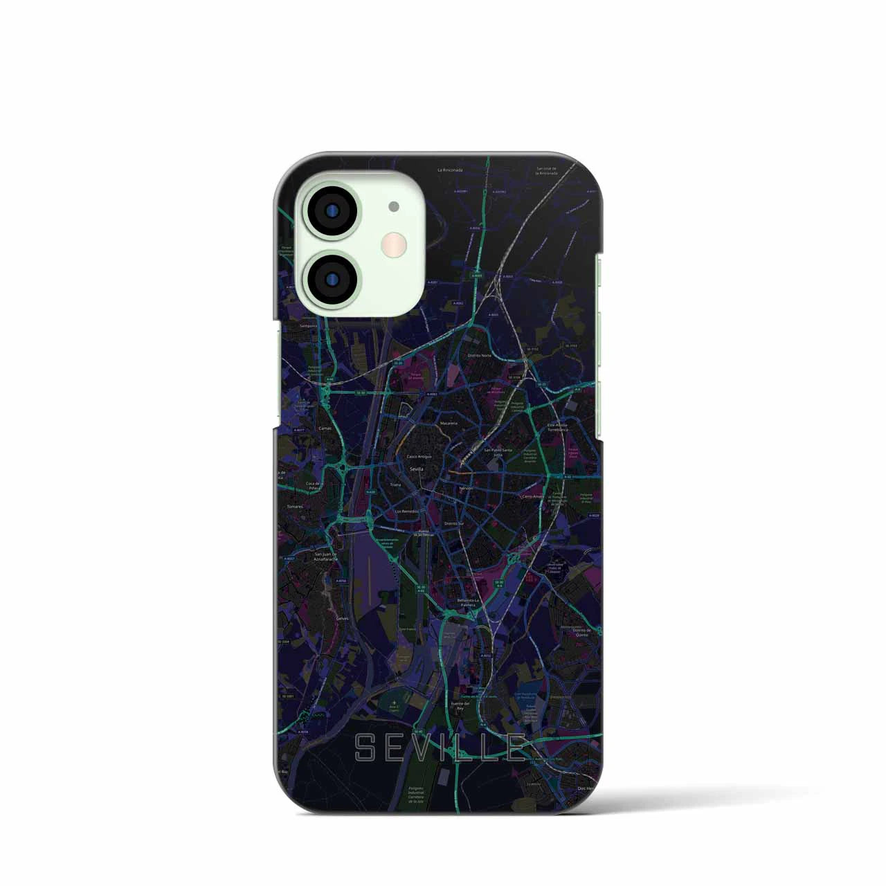 【セビリア(スペイン)】地図柄iPhoneケース(バックカバータイプ)