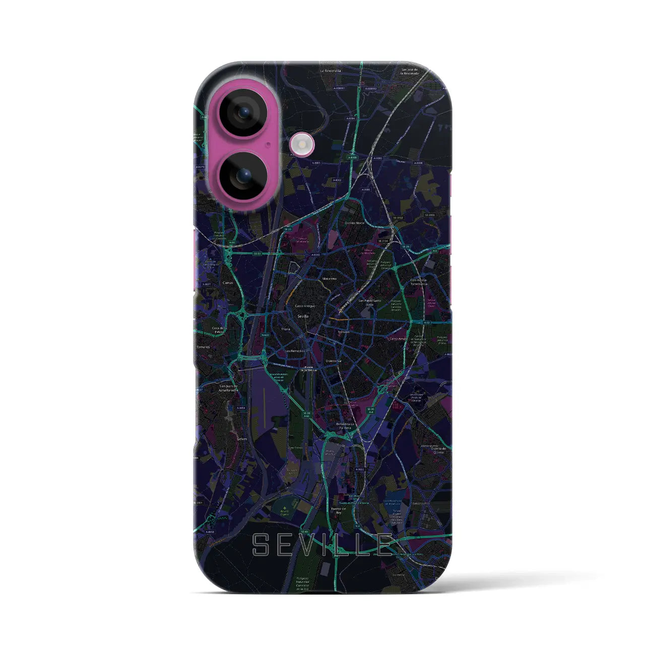 【セビリア(スペイン)】地図柄iPhoneケース(バックカバータイプ)