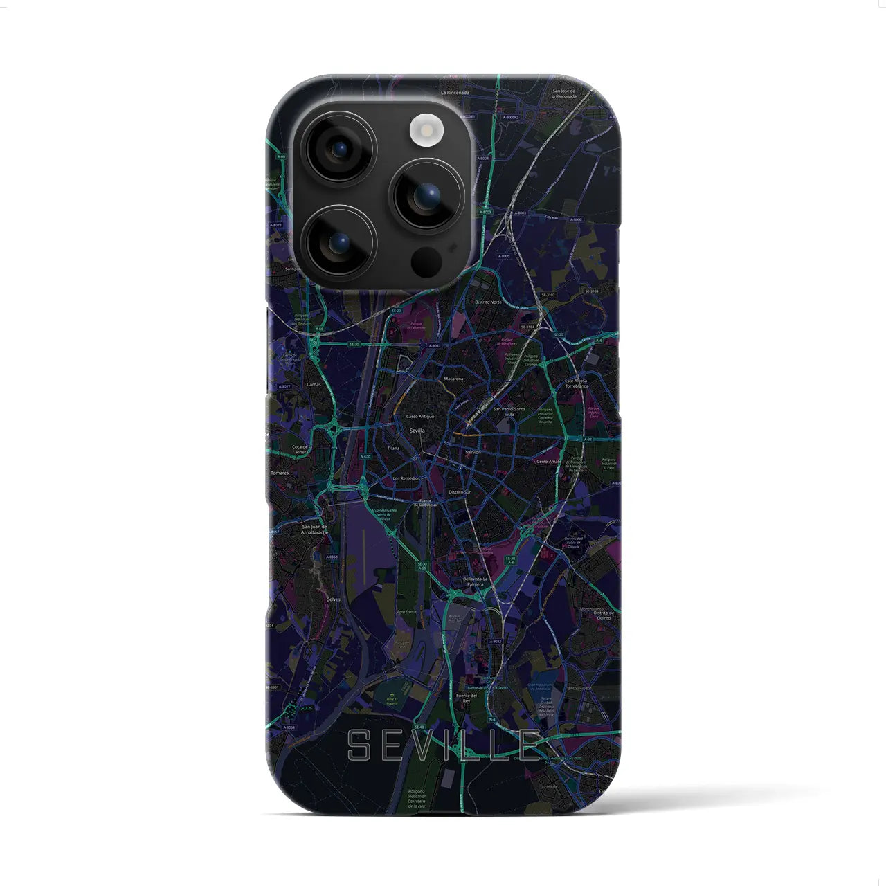 【セビリア(スペイン)】地図柄iPhoneケース(バックカバータイプ)