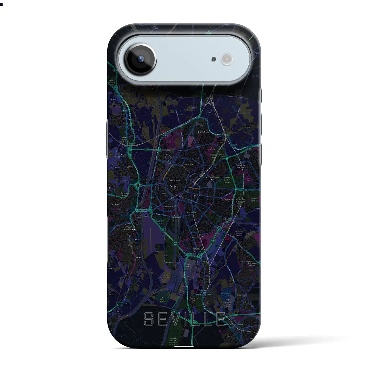 【セビリア(スペイン)】地図柄iPhoneケース(バックカバータイプ)