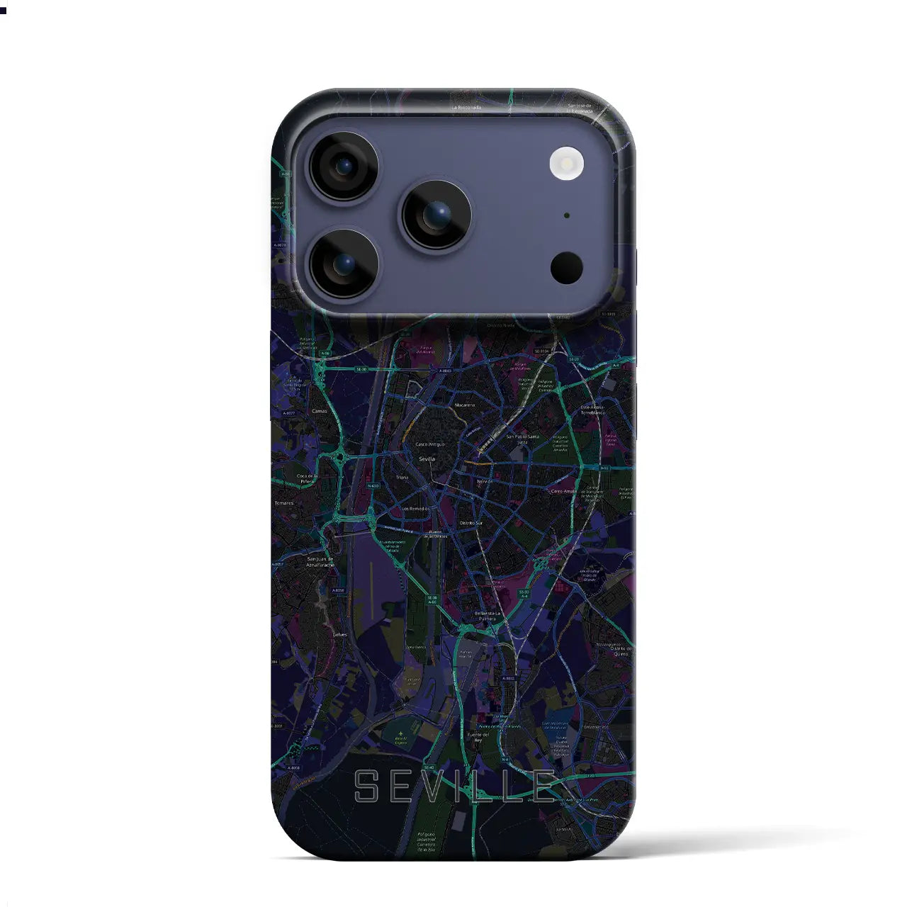 【セビリア(スペイン)】地図柄iPhoneケース(バックカバータイプ)