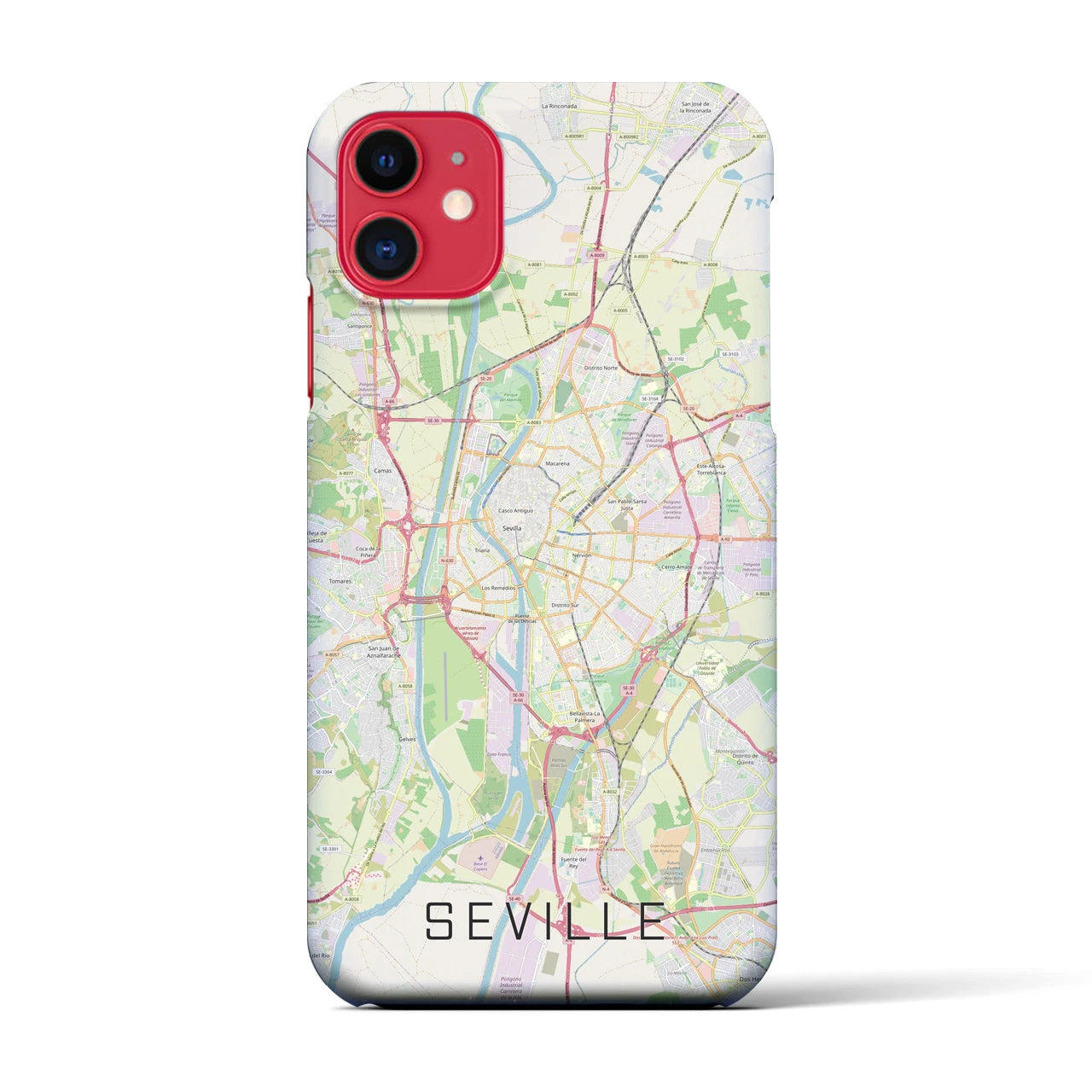 【セビリア(スペイン)】地図柄iPhoneケース(バックカバータイプ)