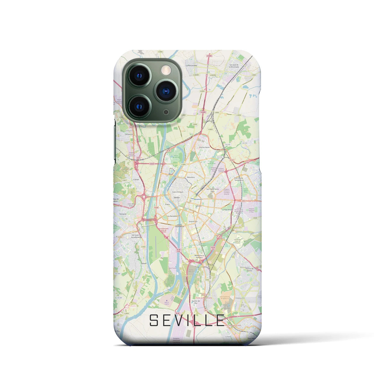 【セビリア(スペイン)】地図柄iPhoneケース(バックカバータイプ)