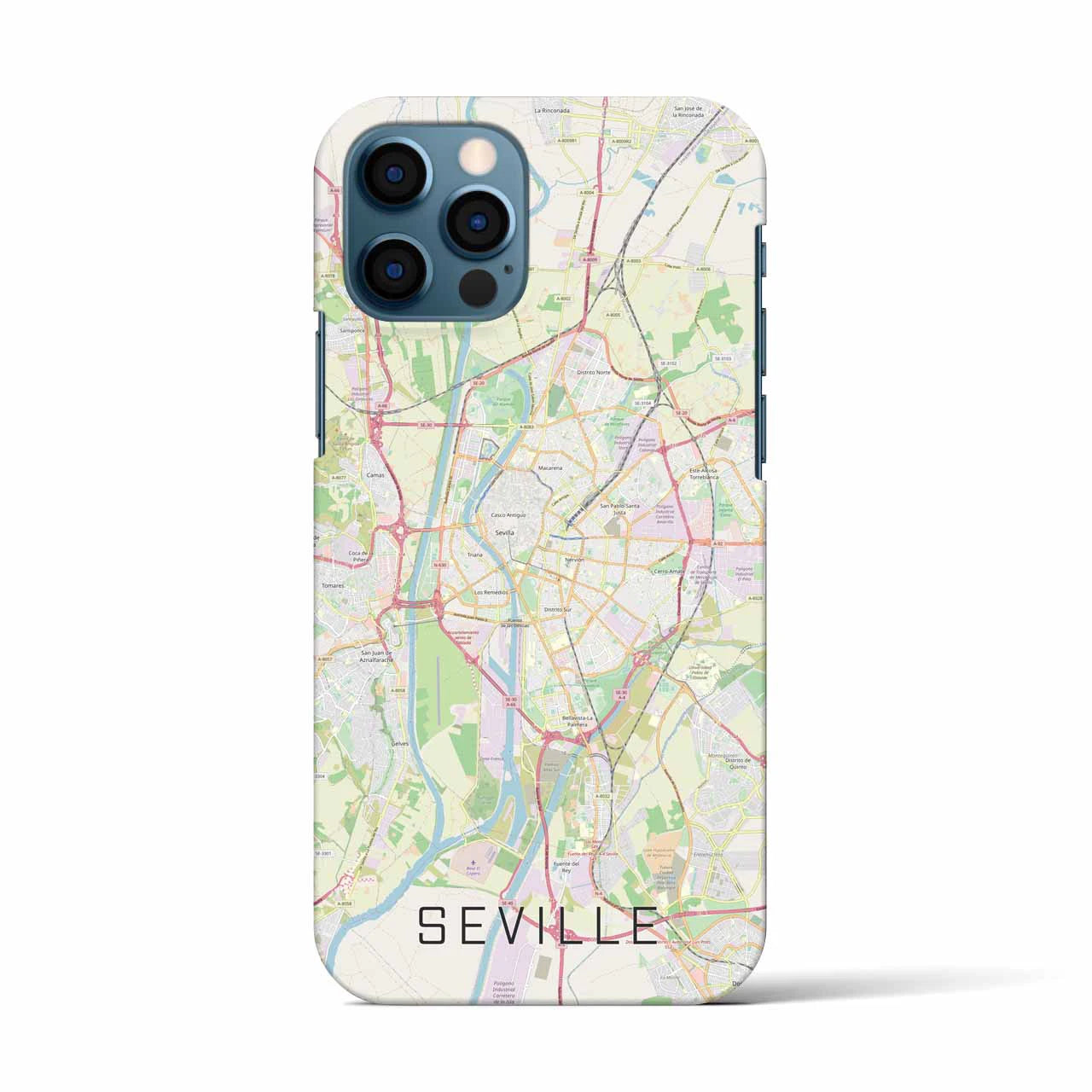 【セビリア(スペイン)】地図柄iPhoneケース(バックカバータイプ)