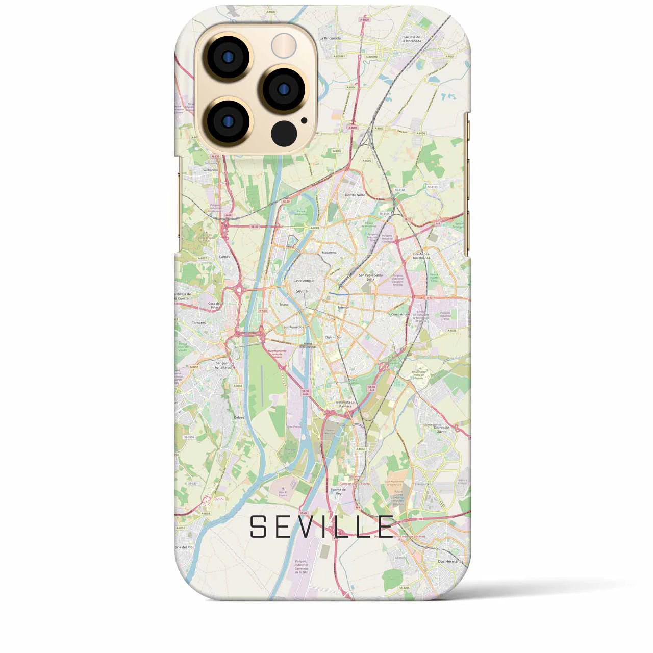 【セビリア(スペイン)】地図柄iPhoneケース(バックカバータイプ)