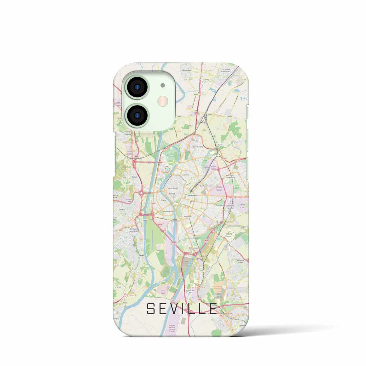 【セビリア(スペイン)】地図柄iPhoneケース(バックカバータイプ)