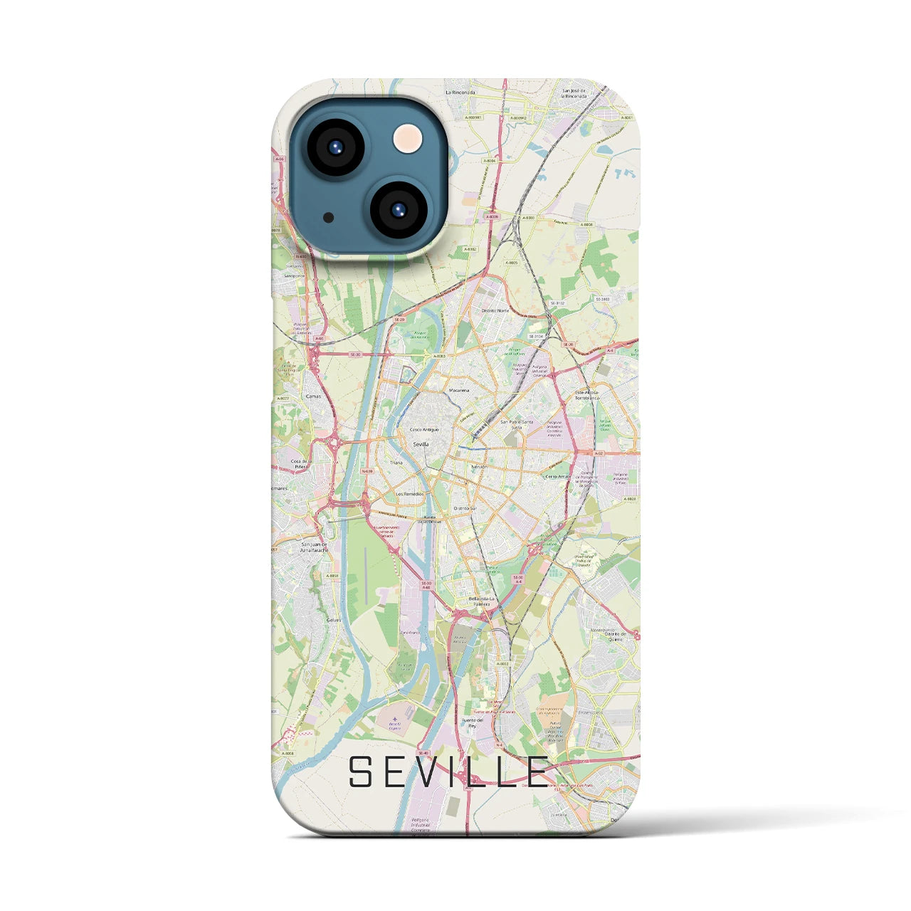 【セビリア(スペイン)】地図柄iPhoneケース(バックカバータイプ)