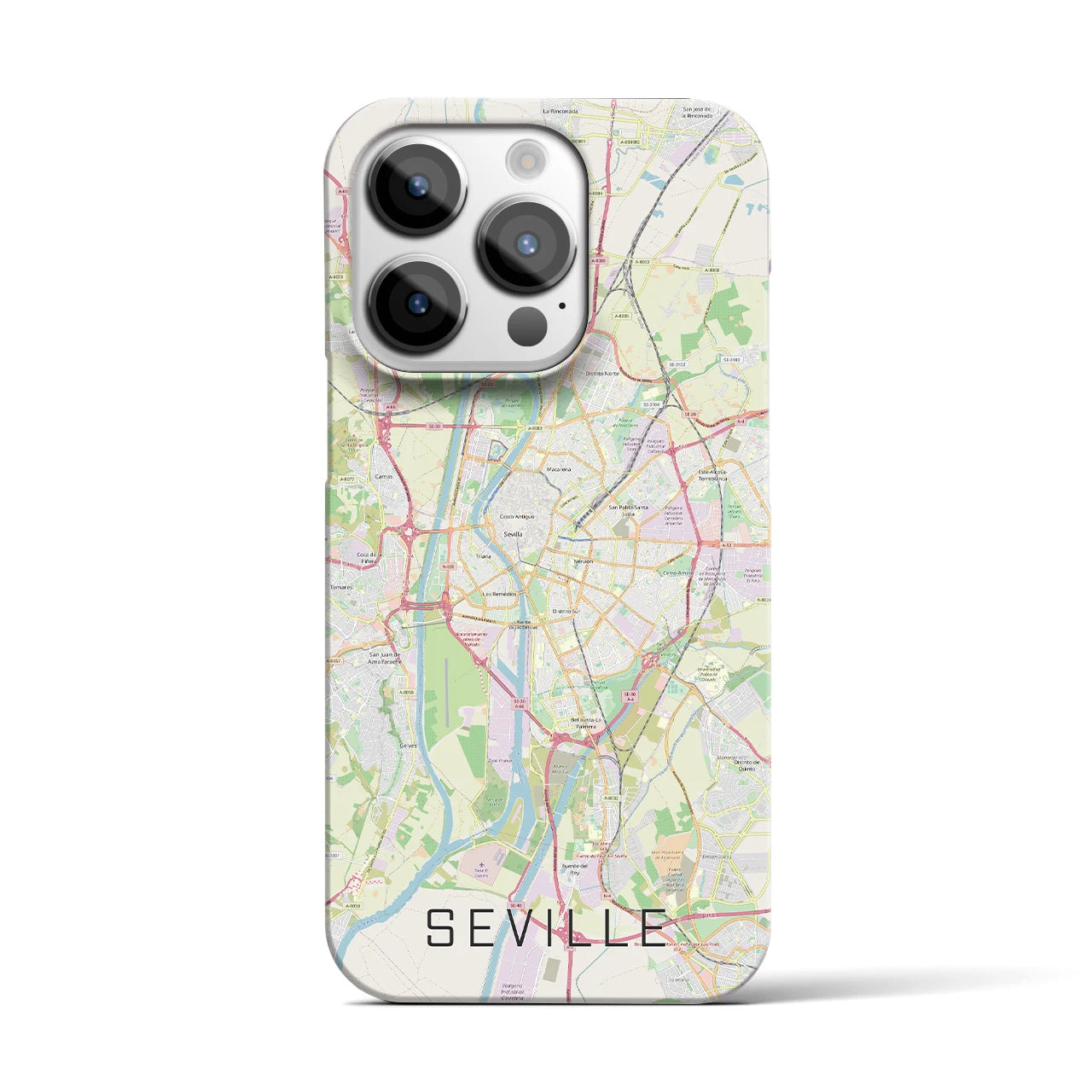 【セビリア(スペイン)】地図柄iPhoneケース(バックカバータイプ)