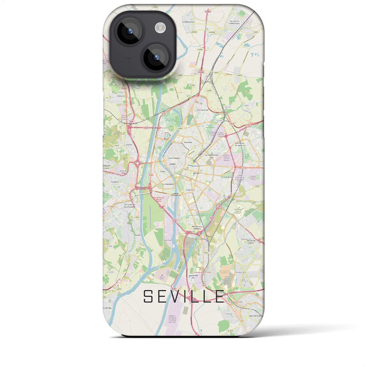 【セビリア(スペイン)】地図柄iPhoneケース(バックカバータイプ)