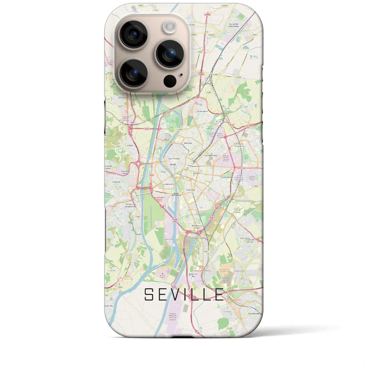 【セビリア(スペイン)】地図柄iPhoneケース(バックカバータイプ)