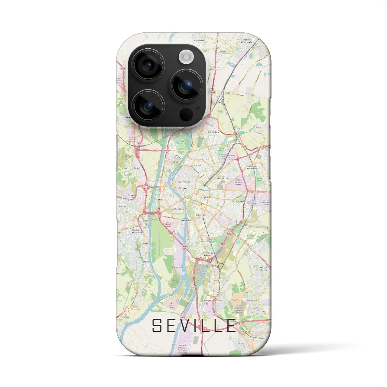 【セビリア(スペイン)】地図柄iPhoneケース(バックカバータイプ)