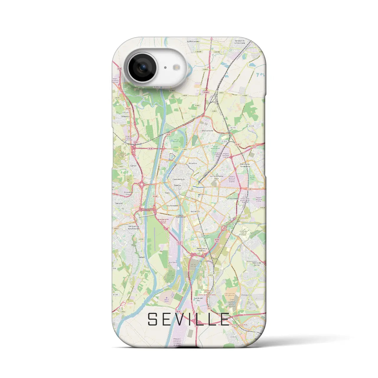 【セビリア(スペイン)】地図柄iPhoneケース(バックカバータイプ)