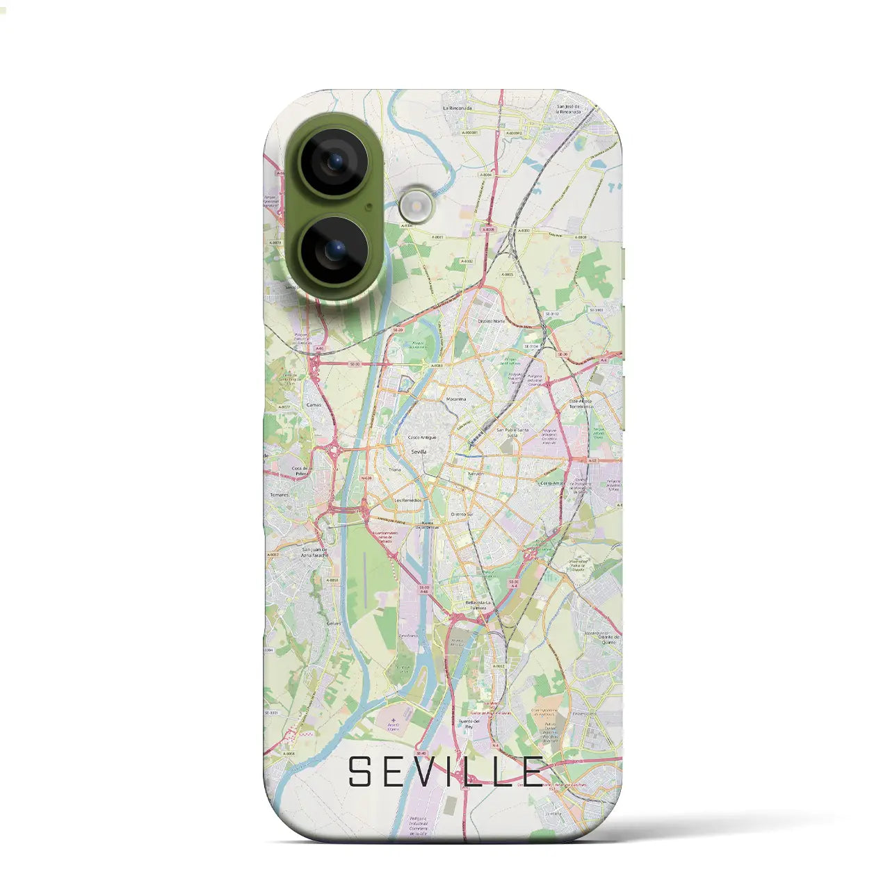 【セビリア(スペイン)】地図柄iPhoneケース(バックカバータイプ)