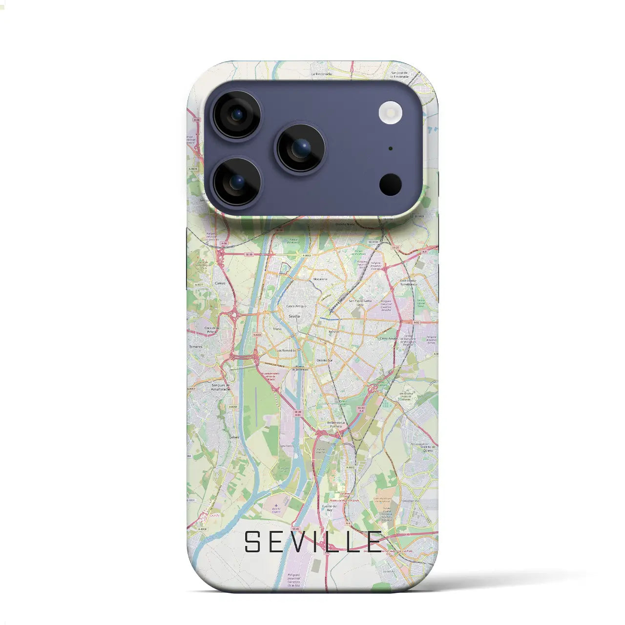 【セビリア(スペイン)】地図柄iPhoneケース(バックカバータイプ)