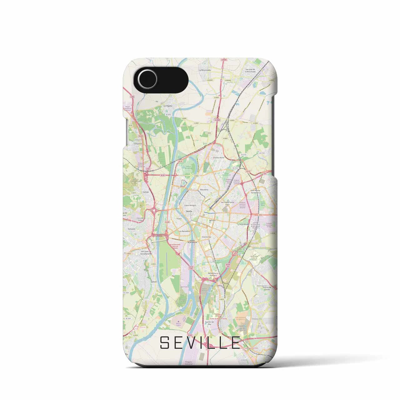 【セビリア(スペイン)】地図柄iPhoneケース(バックカバータイプ)
