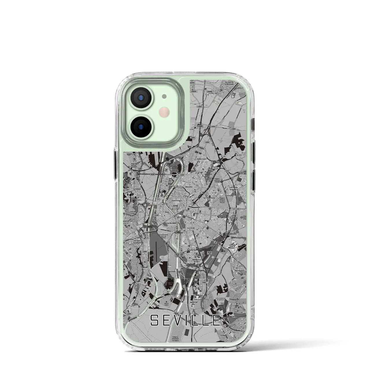 【セビリア(スペイン)】地図柄iPhoneケース(MagSafeタイプ)
