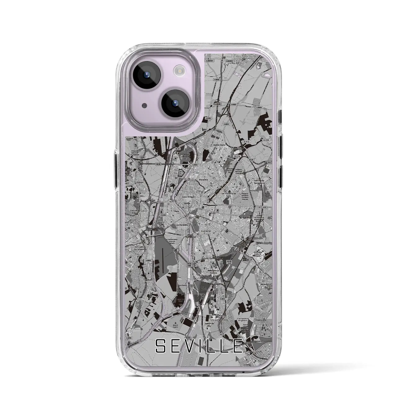 【セビリア(スペイン)】地図柄iPhoneケース(MagSafeタイプ)