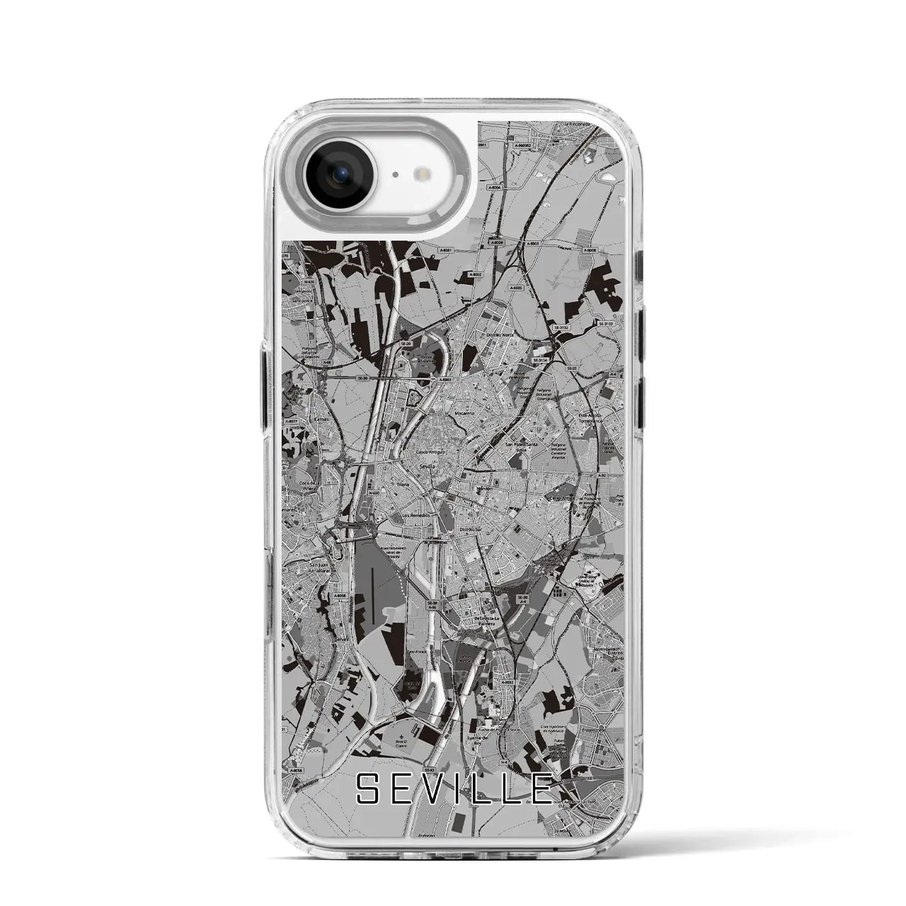 【セビリア(スペイン)】地図柄iPhoneケース(MagSafeタイプ)