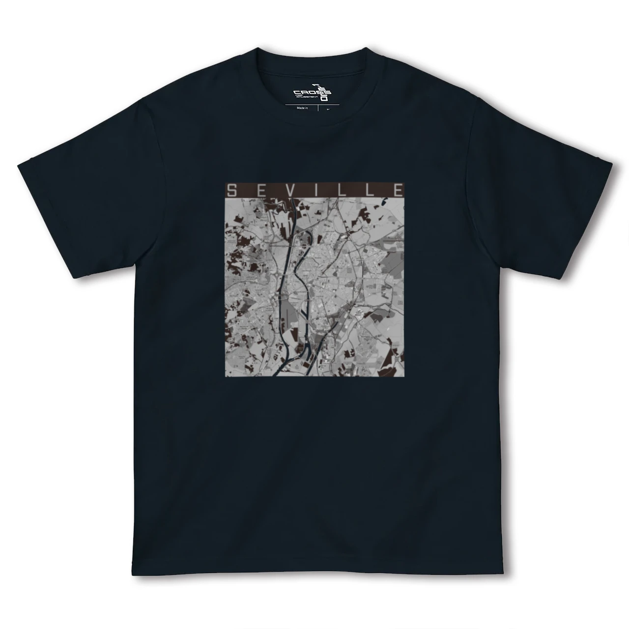 【セビリア(スペイン)】地図柄ヘビーウェイトTシャツ