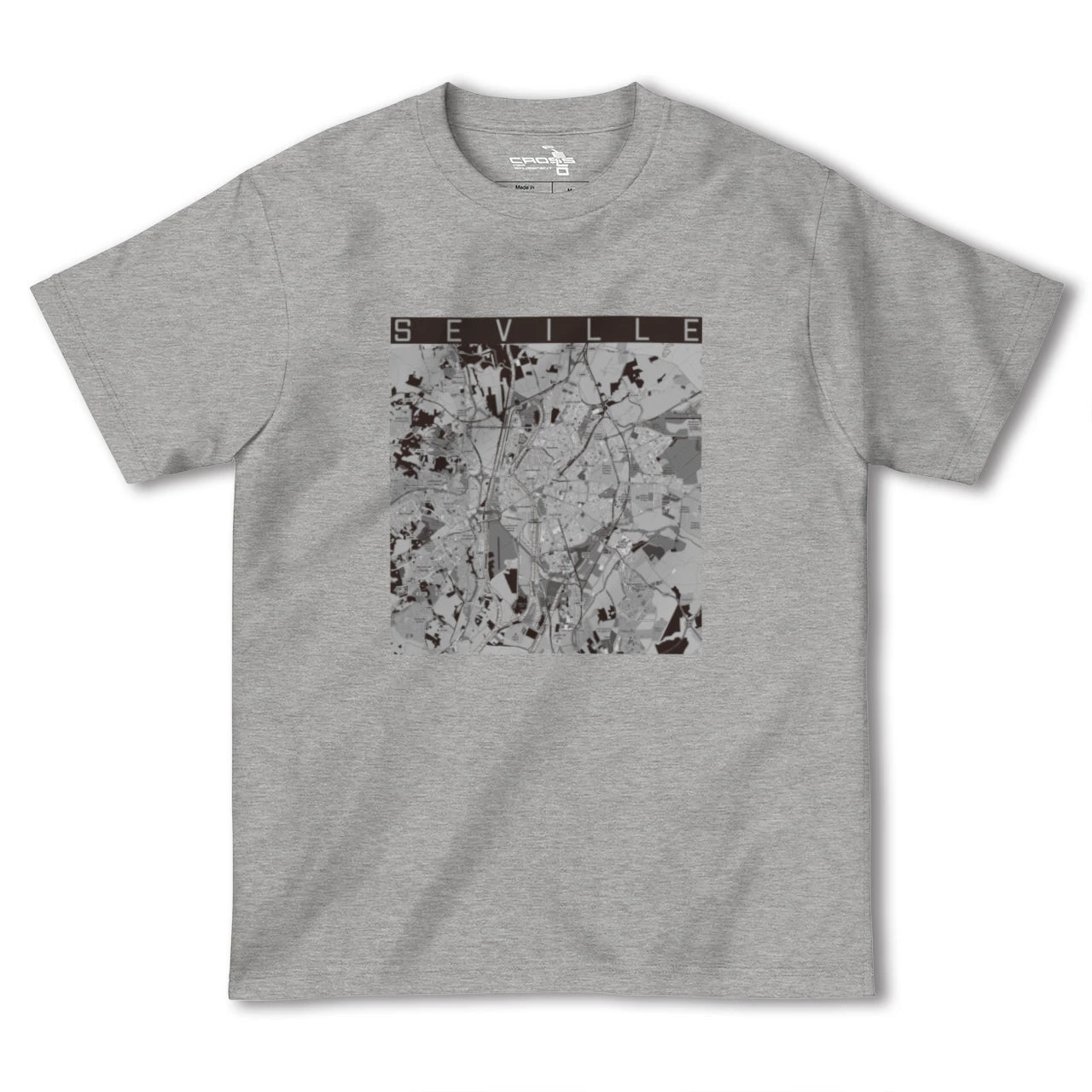 【セビリア(スペイン)】地図柄ヘビーウェイトTシャツ