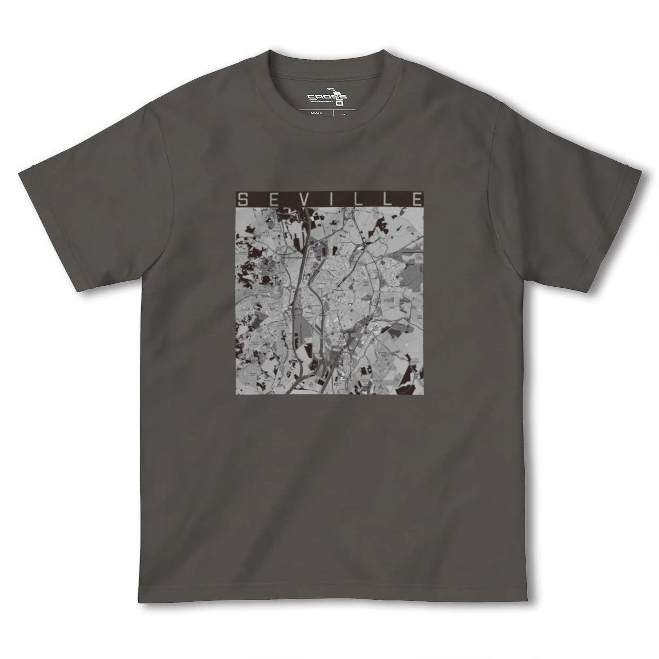 【セビリア(スペイン)】地図柄ヘビーウェイトTシャツ