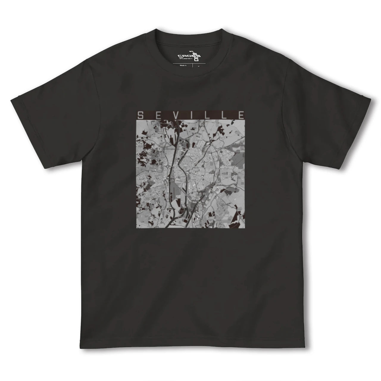 【セビリア(スペイン)】地図柄ヘビーウェイトTシャツ