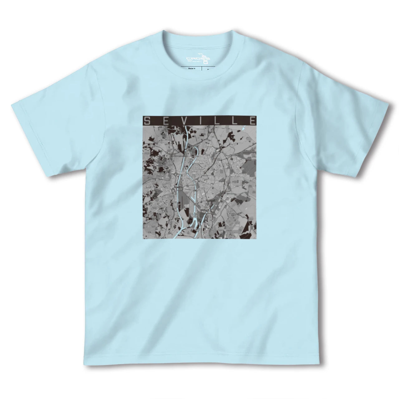 【セビリア(スペイン)】地図柄ヘビーウェイトTシャツ