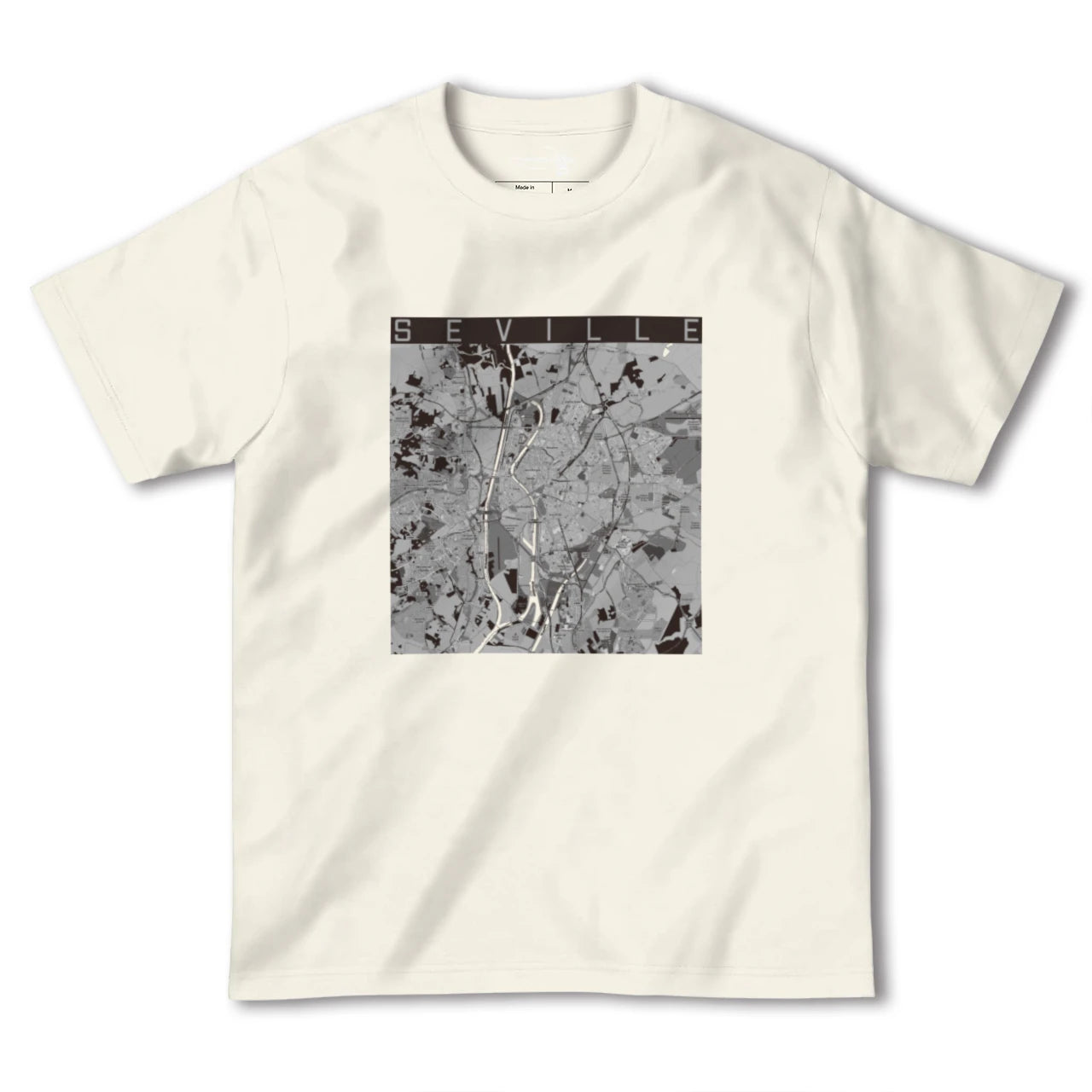 【セビリア(スペイン)】地図柄ヘビーウェイトTシャツ
