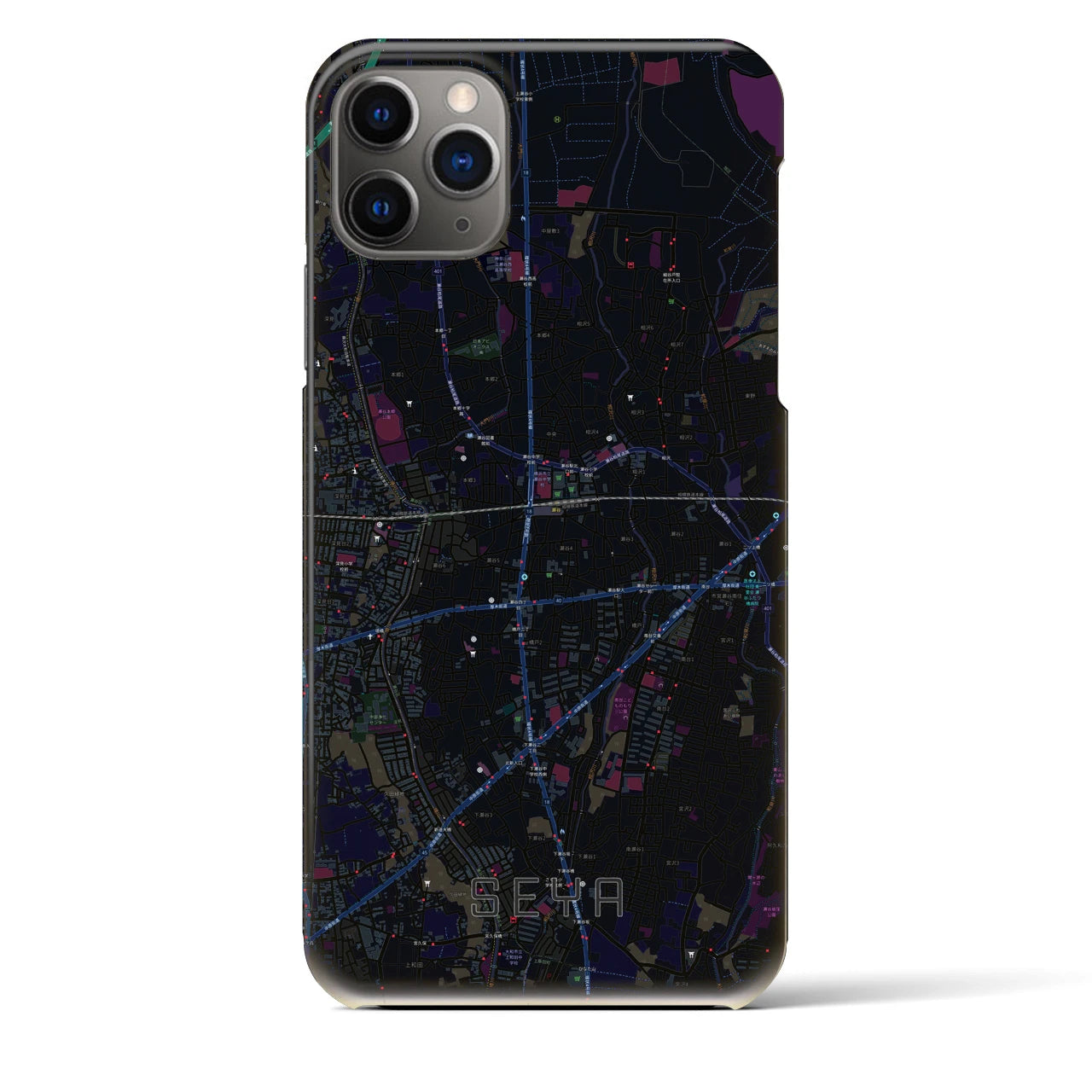 【瀬谷(神奈川県)】地図柄iPhoneケース(バックカバータイプ)